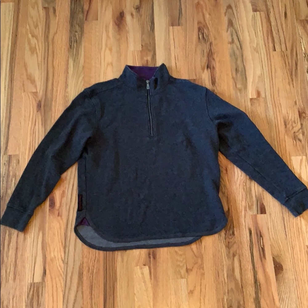 robert graham new grey quarter zip pullover